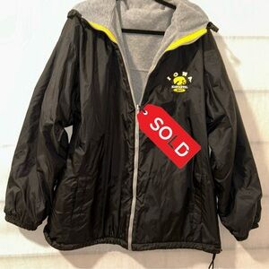 SOLD Iowa Hawkeyes Full Zip Windbreaker/Fleece Jacket Reversible Size XL